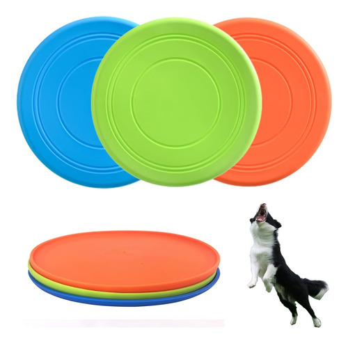 Frisbee Naranja Disco Volador Juega Entrena Ejercicio Perro 