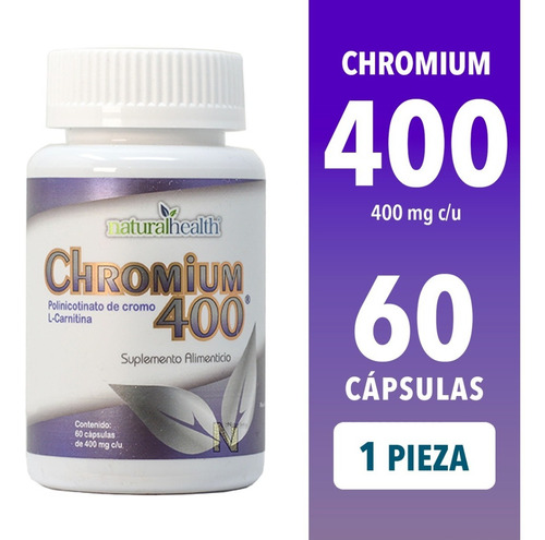 Imagen 1 de 4 de Chromium 400 (60 Cápsulas 400 Mg) Naturalhealth