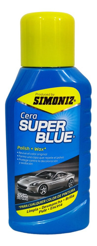 Cera Brillo Limpia Protección Color Pintura Carro Super Blue