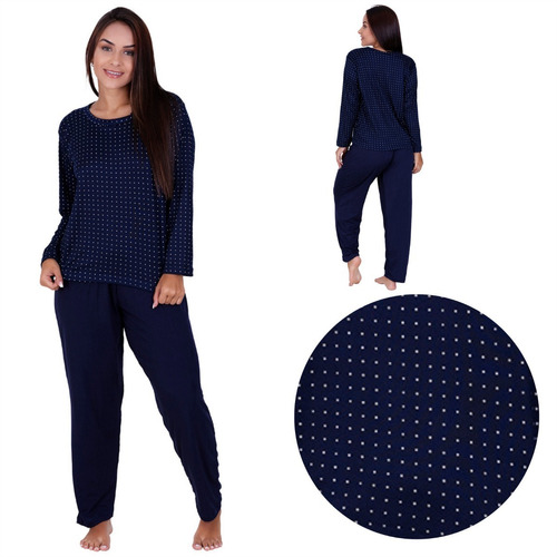 Pijama Longo Feminino Inverno Algodão Laís