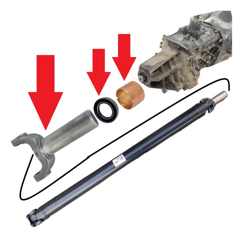 Kit Flange Luva Saída Câmbio Eaton A Cardan Gm S10 4x2 95/11