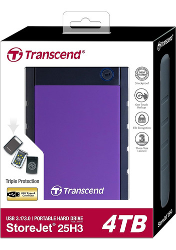 Disco Duro Portatil 4tb Transcend Storejet Usb 3.0