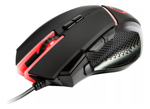 Mouse Nibio Mg100 Gear Negro Gamer 9 Botones 4200 Dpi