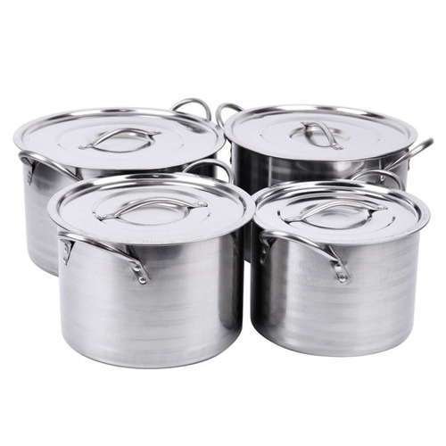 4pcs Sopa Profunda Stock Acero Inoxidable Gran Ebullición Ol