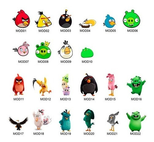 Imagem 1 de 3 de 100 Tags, Topper, Apliques Para Festas - Angry Birds