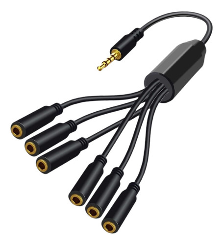 2 Cable Divisor De Extensión Para Auriculares Cable 1 A 6