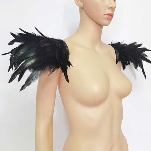 Pluma Encogimiento De Hombros Alas Chal Pluma Capa Hombro