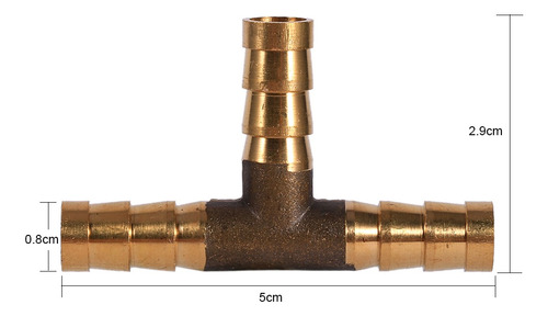 Conector De Combustível 8mm Da Peça Do Bronze T Do Marceneir
