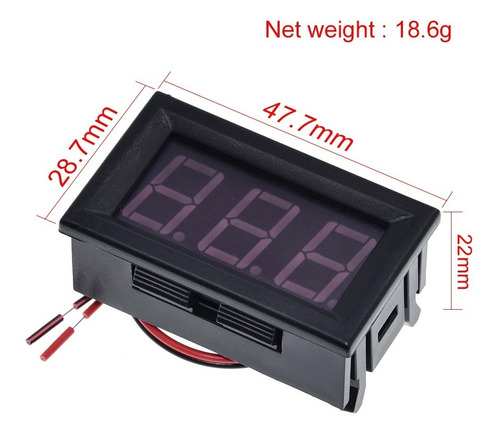 Voltimetro Digital 70v - 500v Ac 0.56 Pulgadas Color Azul