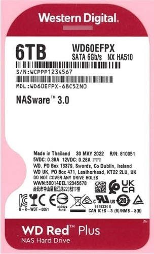 Disco Duro Western Digital 6tb Sata 3.5 Storage Nas Rojo Red