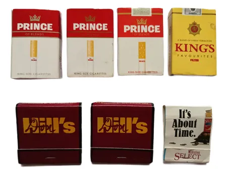 Set 7 Cajas De Fósforos Coleccionables Cigarrillos Importado (Usado)