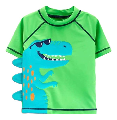 Remera Para Agua Con Filtro Uv  Dinosaurio Bebé