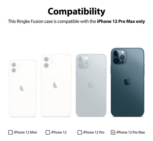 Imagen 2 de 8 de Funda iPhone 12 Pro Max Ringke Fusion Original Anti Golpes