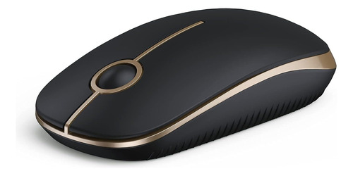 Mouse Vssoplor 2.4g Inalambrico/negro Y Dorado