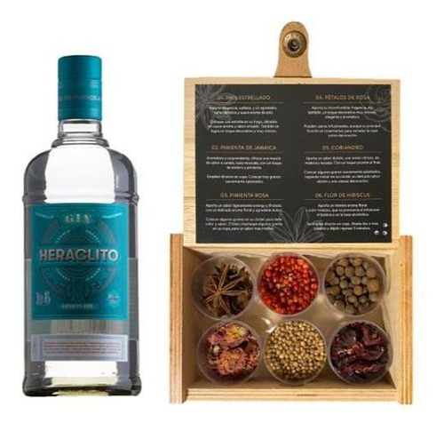 Gin Heráclito & Macedonio London + Caja Mixologia Botanica