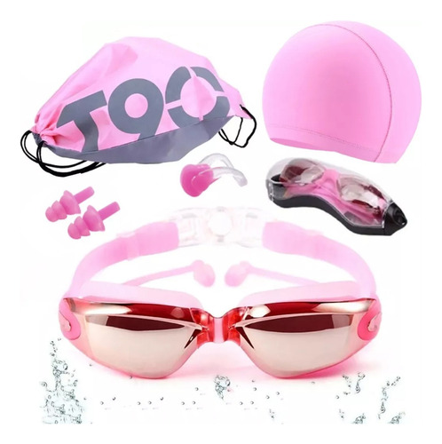 Set Natación, Gogles+gorra+clip Nariz+tapones+bolsa