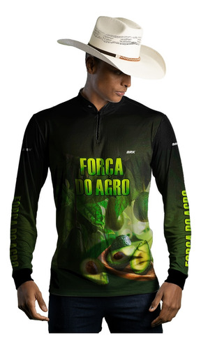 Camisa Agro Brk Cultivo Frutas Produtor De Abacate Com Uv50+