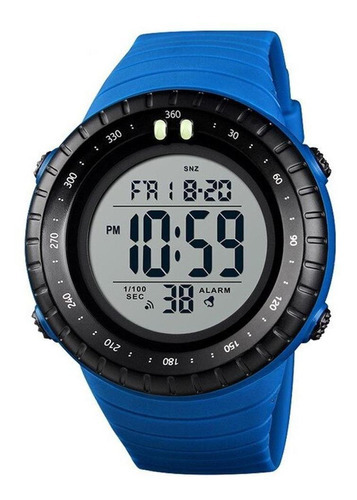 Reloj Skmei Digital 1420 para hombre, azul y negro