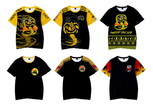 Hjb G Karate Kid T-shirt Cobra Kai Manga Corta Para Hombre