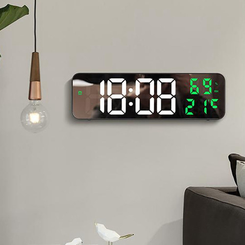 Reloj De Pared Digital Con Pantalla De Temperatura Y Humedad