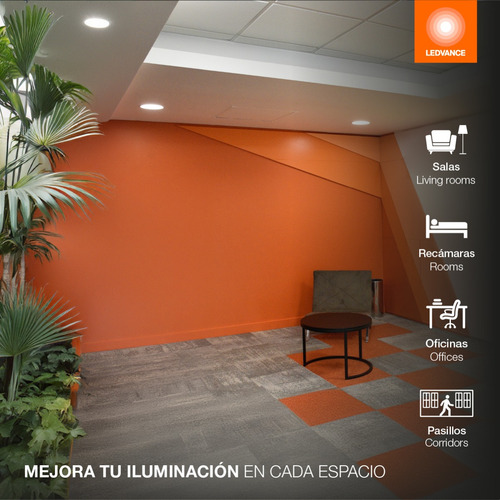 Lampara Led Empotrable 12w Red Luz Calida 3000k Blanco