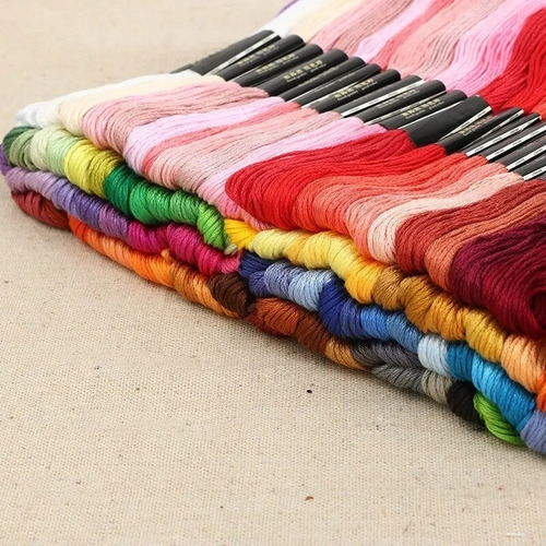 Imagen 4 de 7 de Hilo Para Bordar, 100 Madejas Colores Surtidos 100 Pza