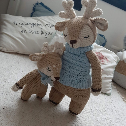 Imagen 2 de 3 de Set De Nacimiento 2 Piezas Victor El Reno Amigurumis