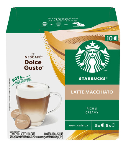 Dolce Gusto Starbucks Latte Macchiato 10 Unidades