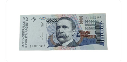 Bottero N 2878 Billete 10000 Australes, Excelente (Usado)