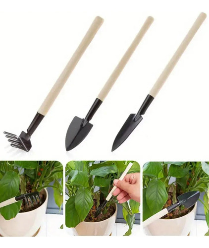 Set De 3 Mini Herramientas De Jardín Al Tamaño D Tijeras 4pk