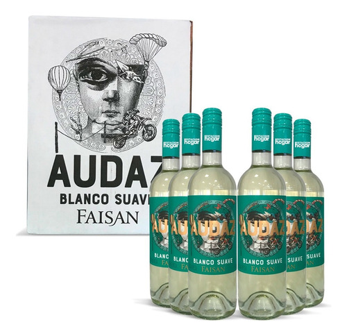 Vino Faisan Audaz Blanco Suave 750 Ml Caja X6 Js Ltda