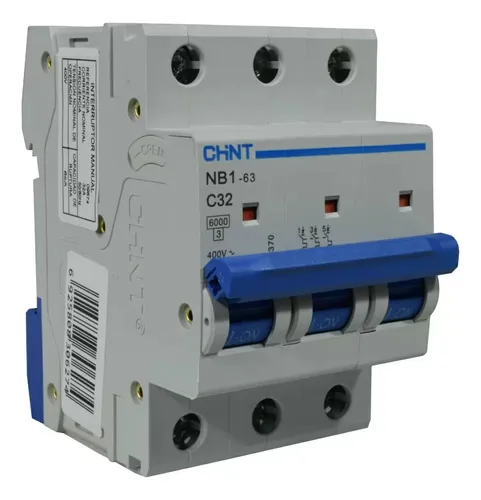 Mini Breaker Riel 3x10a 6ka 230/400vac Chint Nb1-3p-10c
