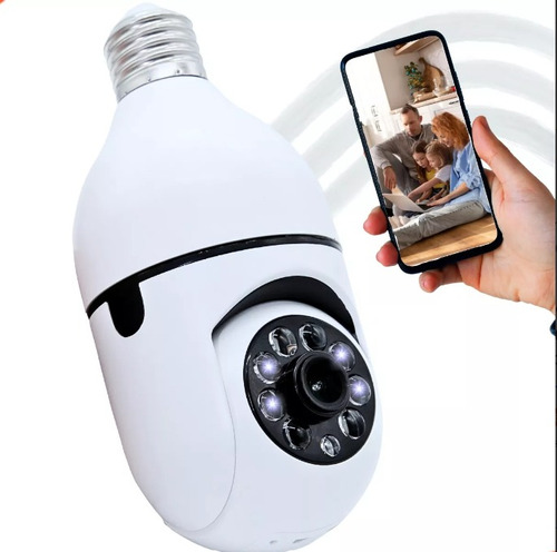 Camera Ip Inteligente Lampada Panoramica Wifi E Espiã