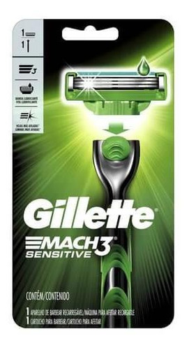 Afeitadora Gillette Mach3 Sensitive Con 1 Repuesto