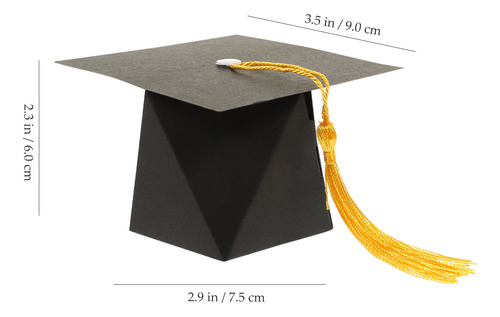 Caja De Regalo Con Forma De Gorra Doctoral Para Graduación,