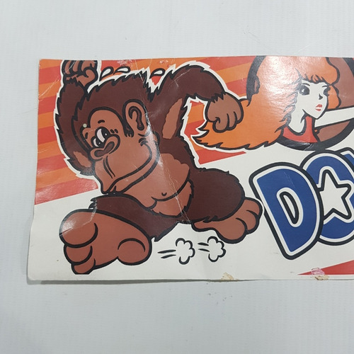 Imagen 4 de 5 de Nintendo Donkey Kong Antiguo Cartel Autoadhesivo Mag 59396
