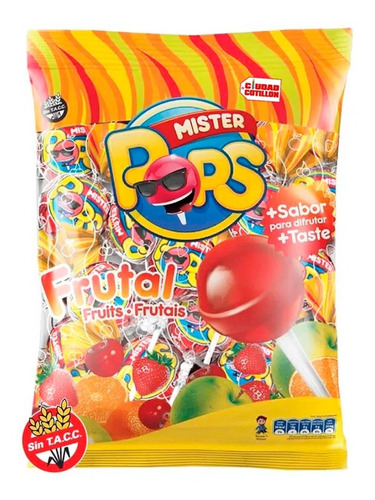 Chupetin Frutal Mister Pops X 625g - Ciudad Cotillon