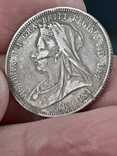 Moneda Inglaterra 1 Shilling 1893 Km#780 Ref 633 Libro 3