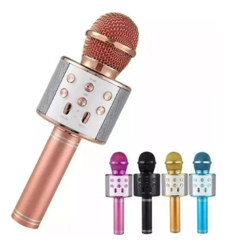 Micrófono Parlante Karaoke Bluetooth Inalámbrico Colores