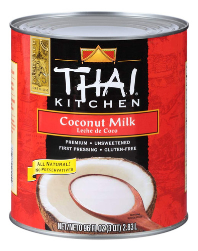 Thai Cocina Pure Leche De Coco, 96ounce-6por Caso.