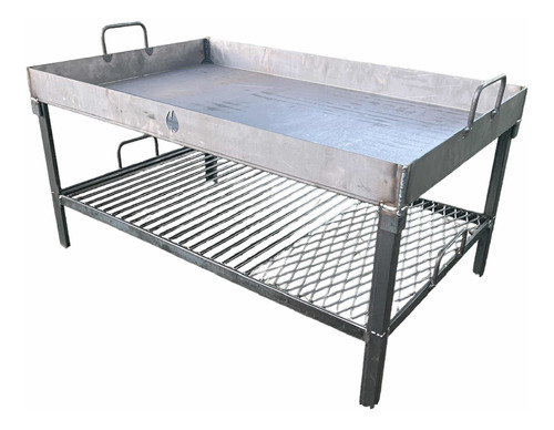 Parrilla Reforzada 120x60 Con Chapon Superior