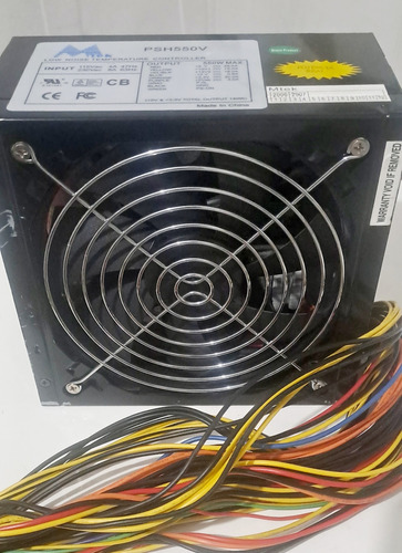 Fonte Atx Gamer Mtek Psh550v Potência Real  550w 24 Pinos