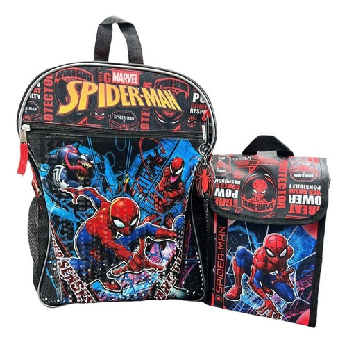 Combo De Bolso Y Lonchera De Marvel Spiderman    