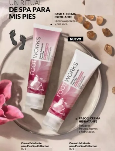 Crema Exfoliante Pies Spa Rosas Y Magnolias Foot Works Avon
