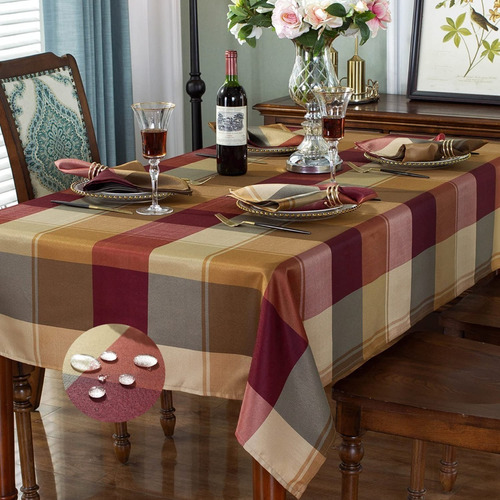 14 Clasico Manteles Para Mesa Rectangular 130 Cm De Cuadros