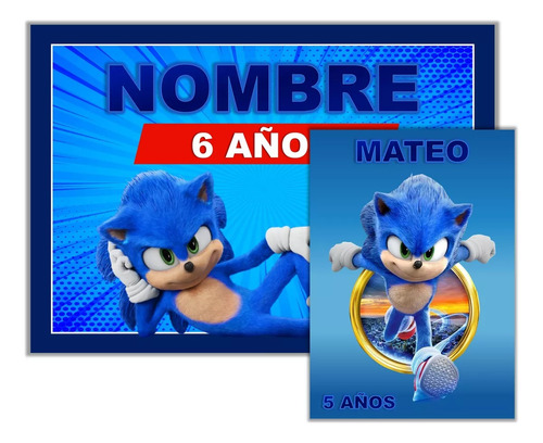 Kit Imprimible Sonic Editable + Libro Para Colorear