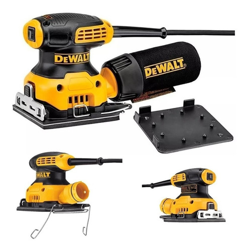 Lixadeira profissional orbital DeWalt DWE6411 amarela 60Hz 230W 127V