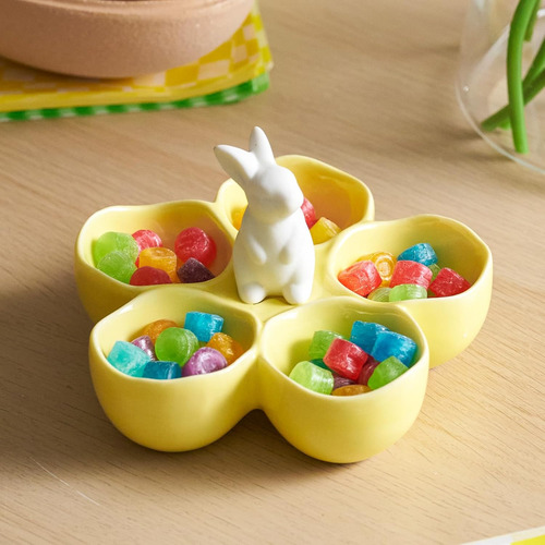 Soporte Para Huevos De Pascua Con Diseño De Conejo, 5 Huevos