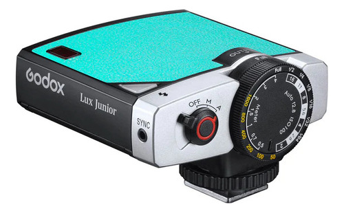 Flash Retro Godox Lux Junior Para Cámaras Verde Menta