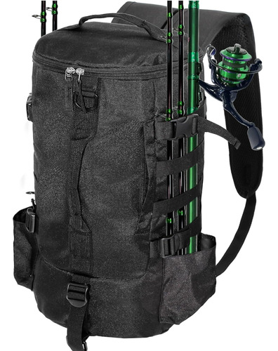 Mochila De Pesca Com Suporte Para Equipamentos De Pesca